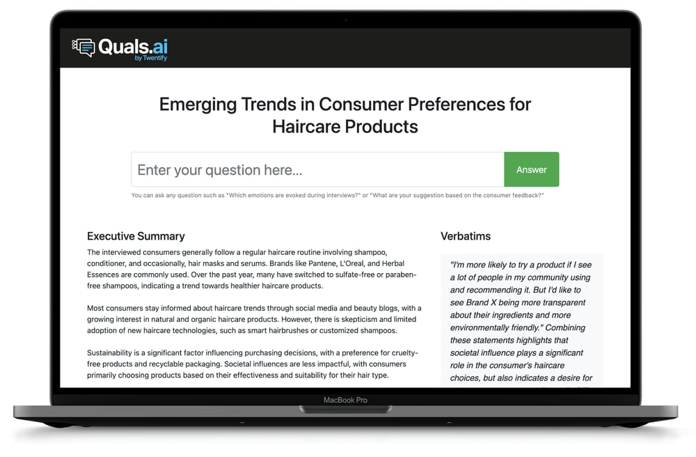 Twentify QualsAI Qualitative Research Solution Harnessing AI