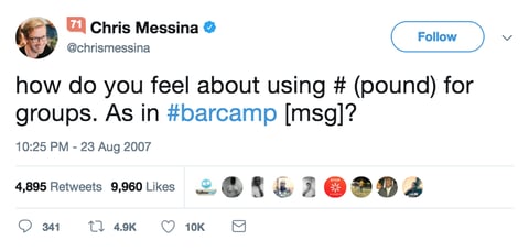 First Twitter Hashtag